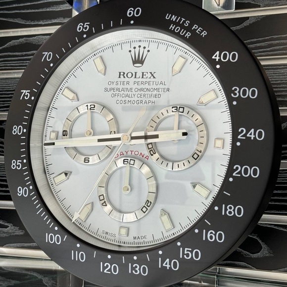 DAYTONA Cosmograph Wall Clock Black Panda bezel insert and White face dial🔥 - Picture 2 of 5